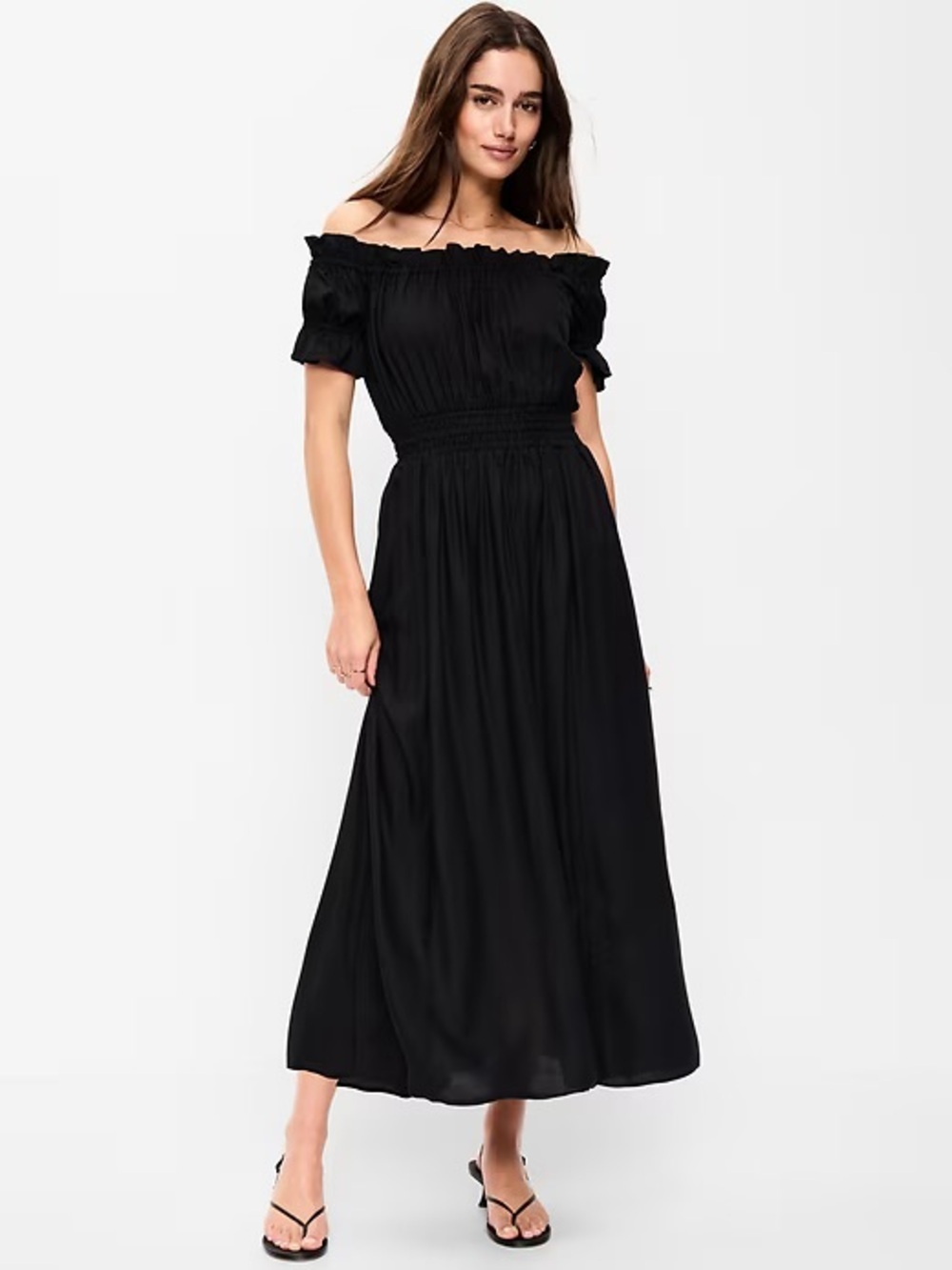 NWT! Old Navy Off-The-Shoulder Boho Maxi Dress - Multiple 🪂